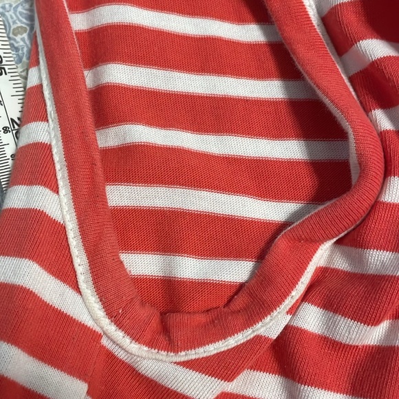 J. Crew high-low coral and white striped maxi dress size M - Picture 6 of 7